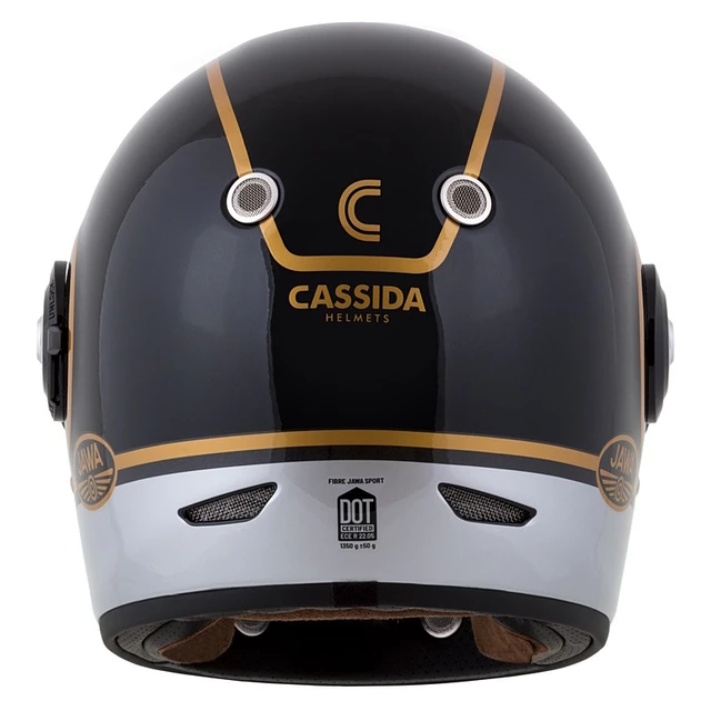 Motorcycle Helmet Cassida Fibre Jawa Sport Black/Silver/Gold