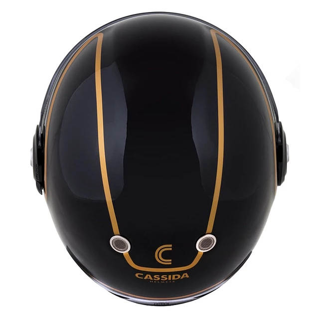 Cassida Fiber Jawa Sport Motorradhelm Schwarz/Silber/Gold