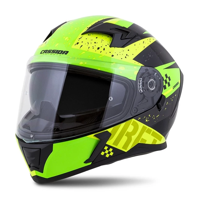 Motorcycle Helmet Cassida Integral 3.0 DRFT Pearl Yellow/Green/Black