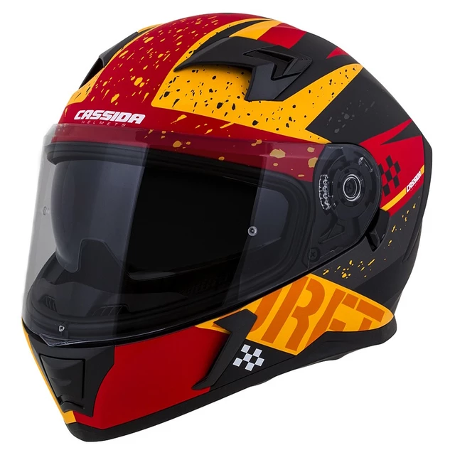 Motorcycle Helmet Cassida Integral 3.0 DRFT Matte Orange/Fluo Red/Black/White