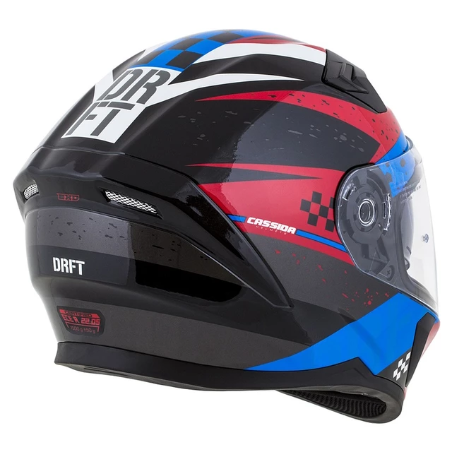 Motorcycle Helmet Cassida Integral 3.0 DRFT Pearl Blue/Red/Black/White