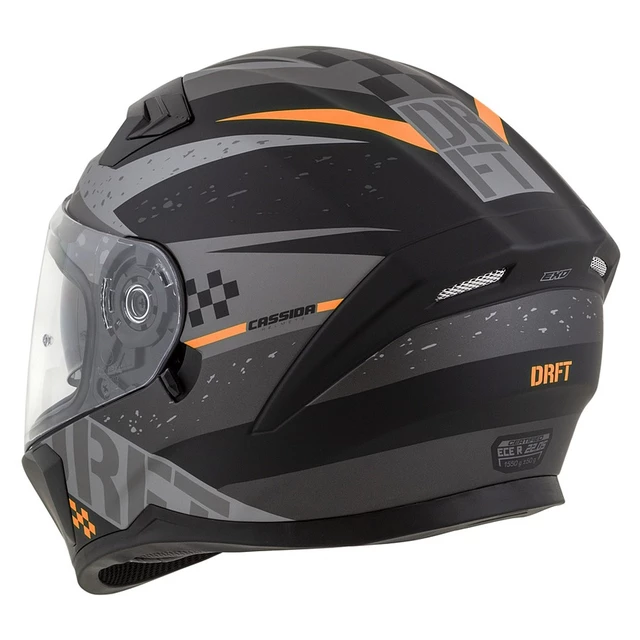 Motorcycle Helmet Cassida Integral 3.0 DRFT Matte Gray/Black/Orange