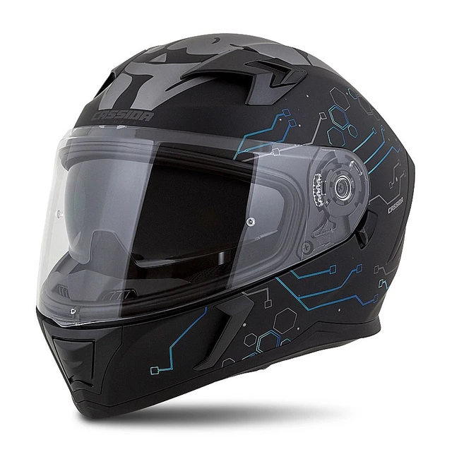 Motorcycle Helmet Cassida Integral 3.0 Hack Vision Matte Black/Blue