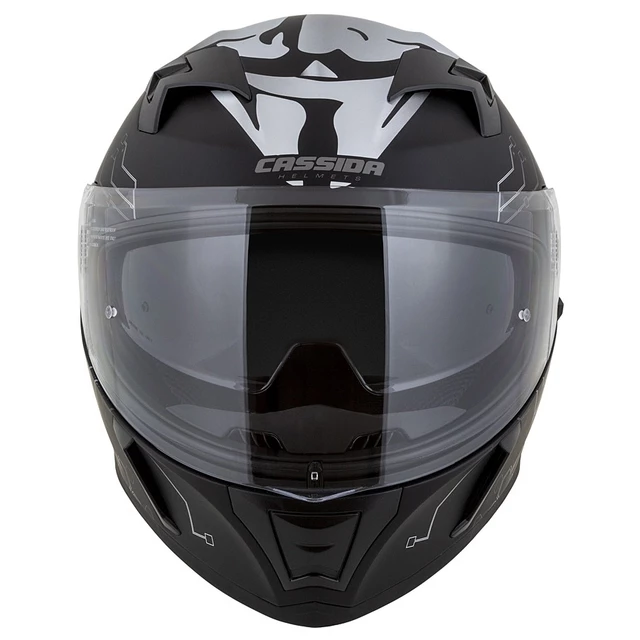 Motorcycle Helmet Cassida Integral 3.0 Hack Vision Matte Black/Gray/Reflective Silver