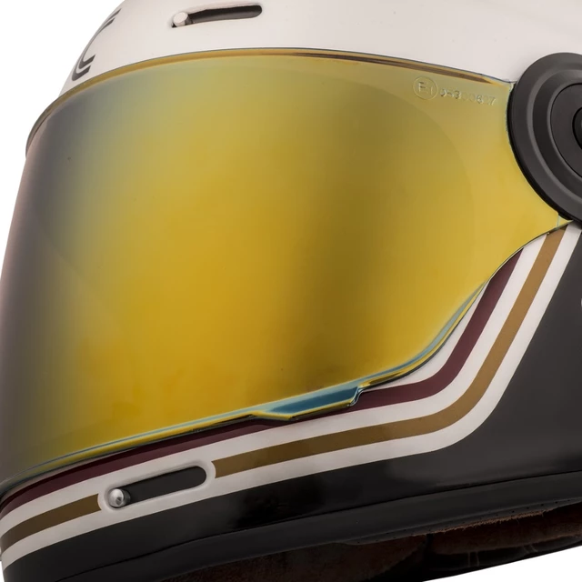 Motorcycle Helmet Cassida Fibre Super Hooligan Carat Pearl White/Black/Red/Gold