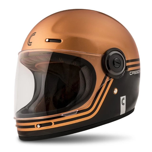 Motorcycle Helmet Cassida Fibre Super Hooligan Black/Metallic Copper/Gray