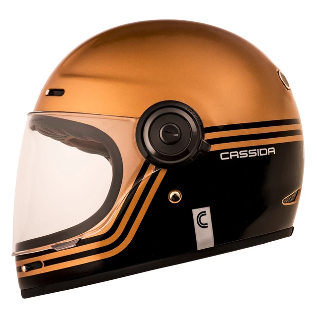 Motorcycle Helmet Cassida Fibre Super Hooligan Black/Metallic Copper/Gray