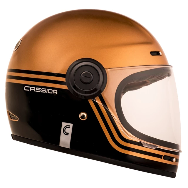 Motorcycle Helmet Cassida Fibre Super Hooligan Black/Metallic Copper/Gray