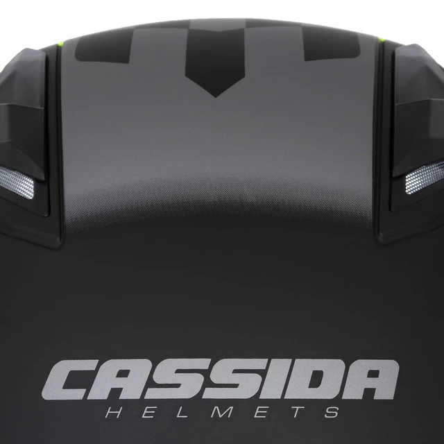 Cassida Jet Tech RoxoR Motorradhelm schwarz matt/fluo gelb/grau