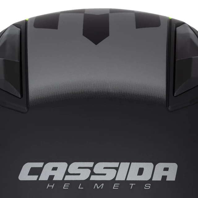 Cassida Jet Tech RoxoR Motorradhelm schwarz matt/fluo gelb/grau