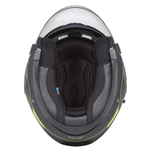 Cassida Jet Tech RoxoR Motorradhelm schwarz matt/fluo gelb/grau