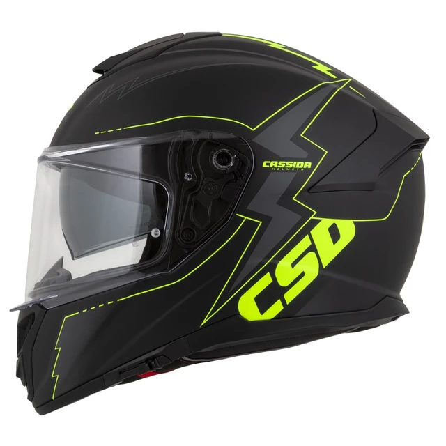 Motorcycle Helmet Cassida Integral GT 2.1 Flash Matte Black/Fluo Yellow/Dark Gray