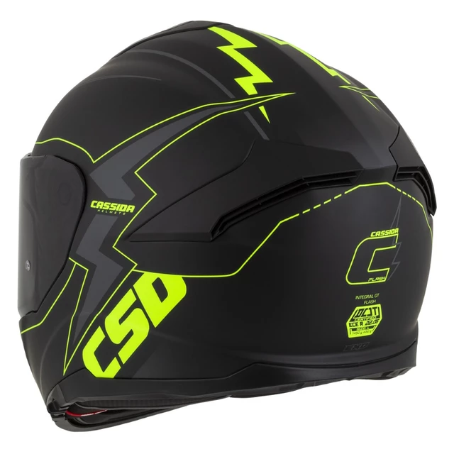 Motorcycle Helmet Cassida Integral GT 2.1 Flash Matte Black/Fluo Yellow/Dark Gray