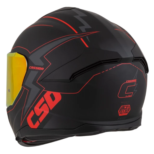 Motorcycle Helmet Cassida Integral GT 2.1 Flash Matte Black/Metallic Red/Dark Gray