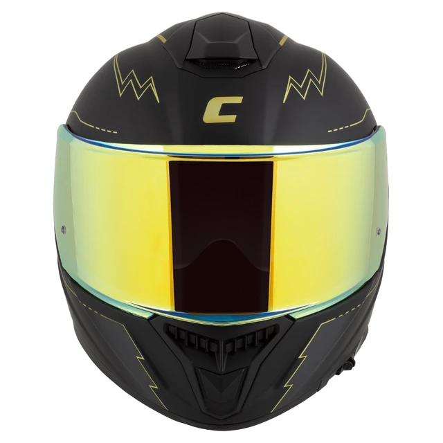 Motorcycle Helmet Cassida Integral GT 2.1 Flash Matte Black/Metallic Gold/Dark Gray