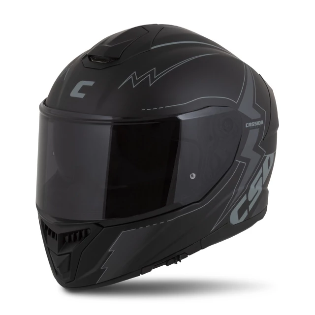 Motorradhelm Cassida Integral GT 2.1 Flash schwarz matt/dunkelgrau