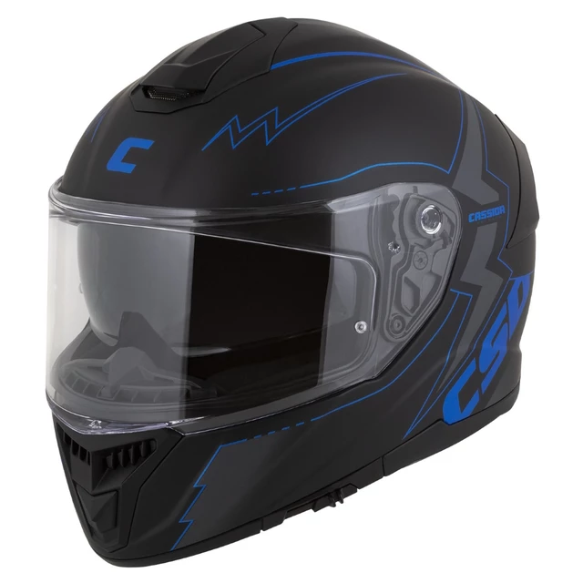 Motorradhelm Cassida Integral GT 2.1 Flash schwarz matt/metallic blau/dunkelgrau