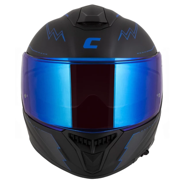 Motorcycle Helmet Cassida Integral GT 2.1 Flash Matte Black/Metallic Blue/Dark Gray