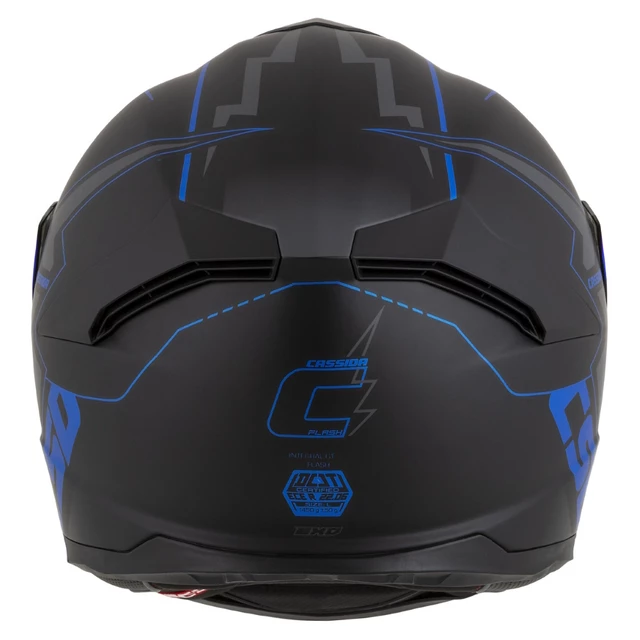 Motorcycle Helmet Cassida Integral GT 2.1 Flash Matte Black/Metallic Blue/Dark Gray