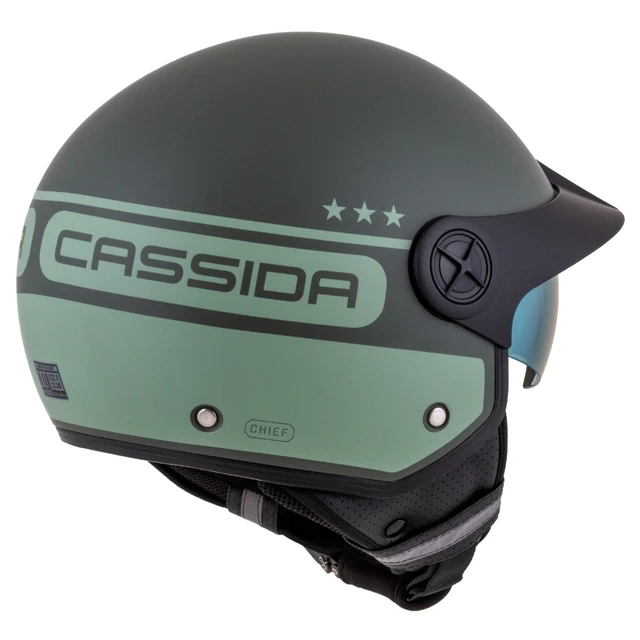 Cassida Handy Plus Chief Motorradhelm grün matt/dunkelgrün