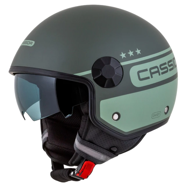 Motorcycle Helmet Cassida Handy Plus Chief Matte Green/Dark Green