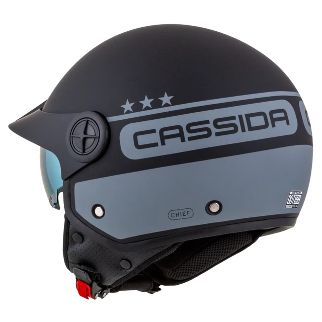 Motorcycle Helmet Cassida Handy Plus Chief Matte Gray/Black