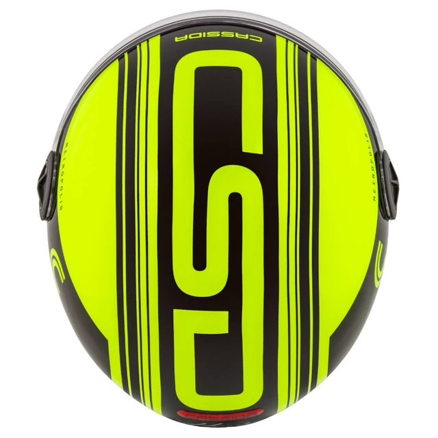 Motorcycle Helmet Cassida Handy Metropolis Safety Fluo Yellow/Black/Reflective Gray