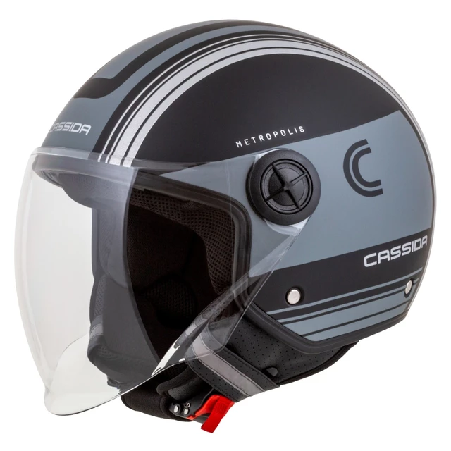 Motorcycle Helmet Cassida Handy Metropolis Vision Matte Black/Gray/Reflective Gray