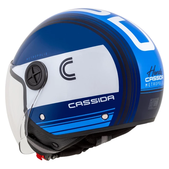 Cassida Handy Metropolis Motorradhelm blau/dunkelblau/weiß