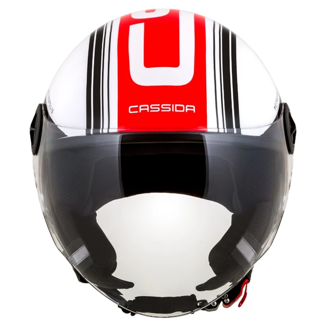 Cassida Handy Metropolis Motorradhelm schwarz/weiß/rot