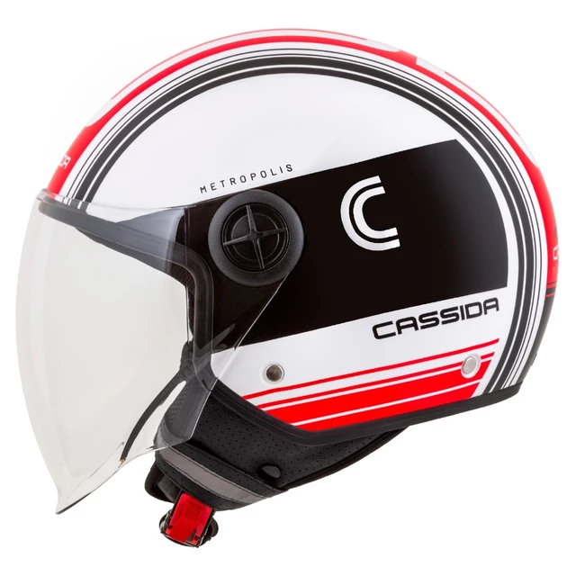 Motorcycle Helmet Cassida Handy Metropolis Black/White/Red