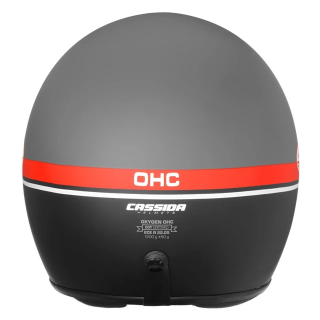 Moto přilba Cassida Oxygen Jawa OHC šedá matná/červená/černá/bílá