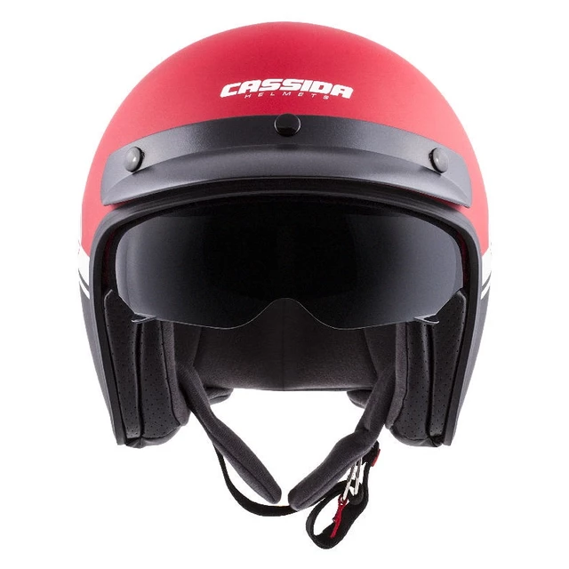 Motorradhelm Cassida Oxygen Jawa OHC 2023 rot matt/schwarz/weiß