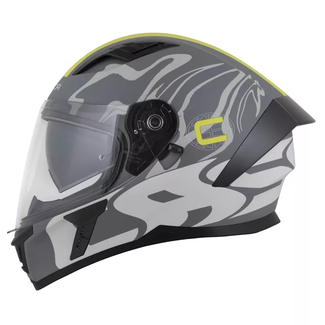 Motorcycle Helmet Cassida Orbit Multivers Matte Gray/Light Gray/Fluo Yellow/Black