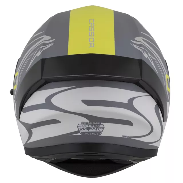 Motorcycle Helmet Cassida Orbit Multivers Matte Gray/Light Gray/Fluo Yellow/Black