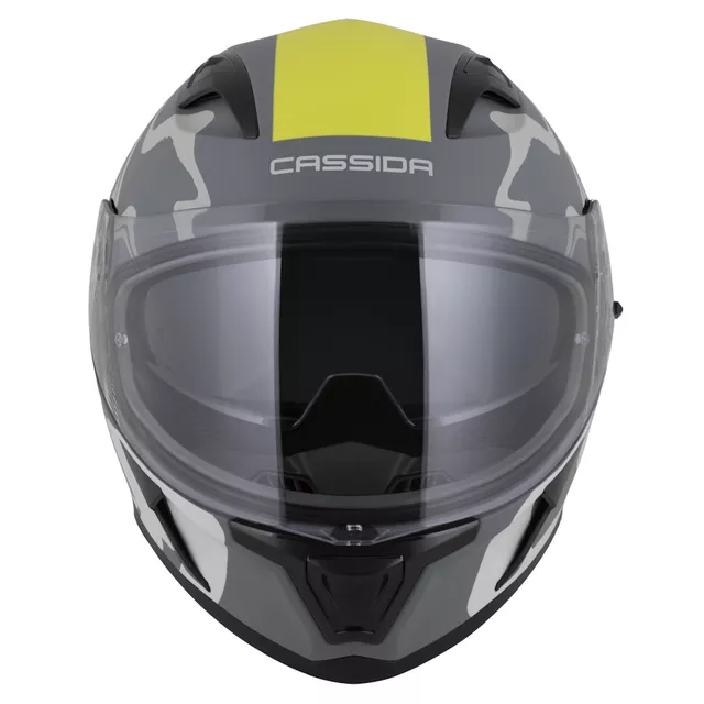 Motorcycle Helmet Cassida Orbit Multivers Matte Gray/Light Gray/Fluo Yellow/Black