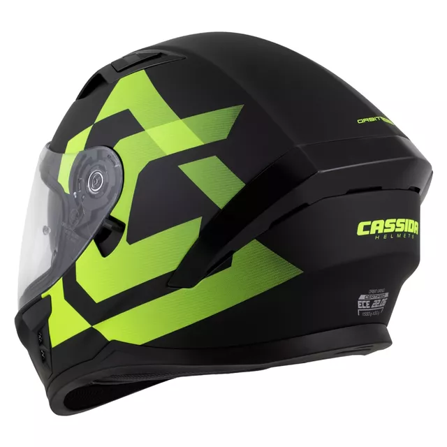Motorcycle Helmet Cassida Orbit Grind Matte Black/Fluo Yellow