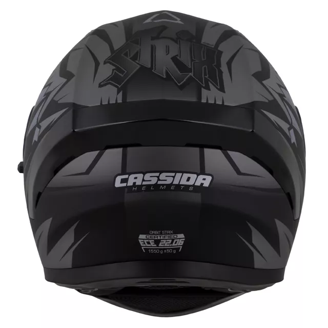 Motorcycle Helmet Cassida Orbit StriX Matte Black/Gray