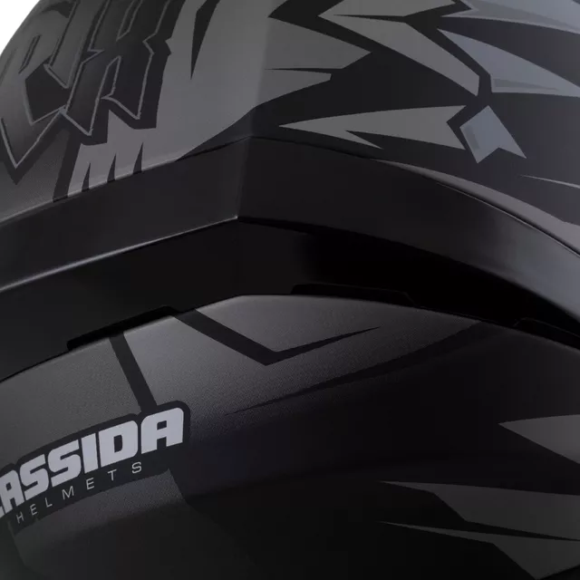 Motorcycle Helmet Cassida Orbit StriX Matte Black/Gray