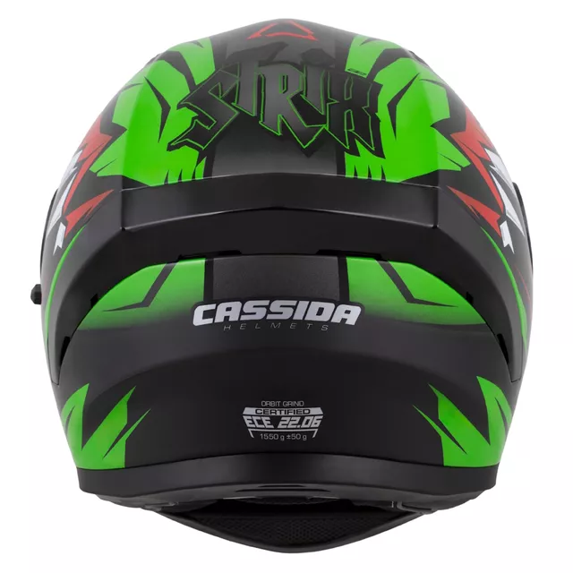 Motorcycle Helmet Cassida Orbit StriX Red/Green/Gray/White/Black