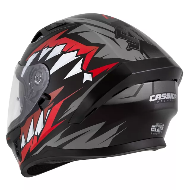 Motorcycle Helmet Cassida Orbit StriX Red/Gray/White/Black
