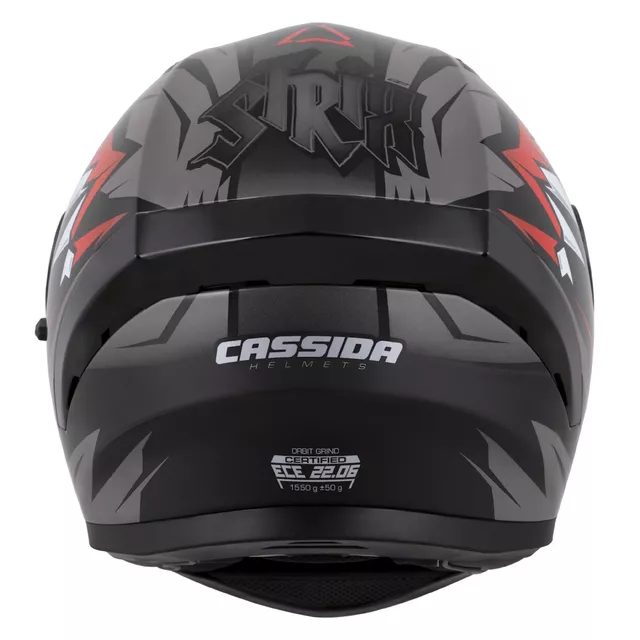 Motorcycle Helmet Cassida Orbit StriX Red/Gray/White/Black