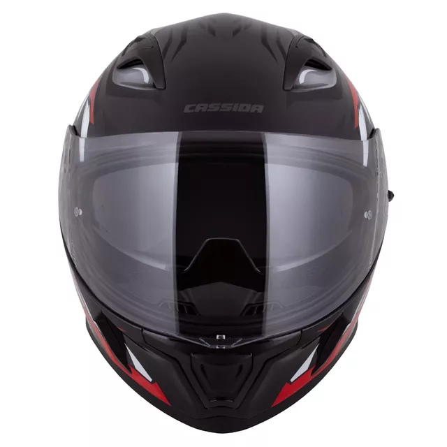 Motorcycle Helmet Cassida Orbit StriX Red/Gray/White/Black