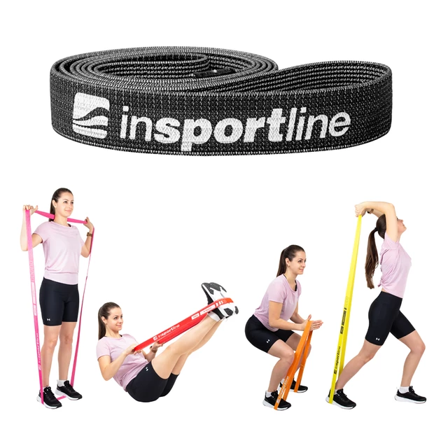 Текстилен експандер inSPORTline Rand XXX Strong - тъмно сив