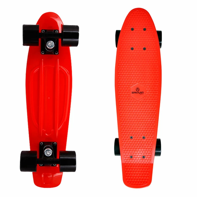 Spartan plastic skateboard - Purple - Red