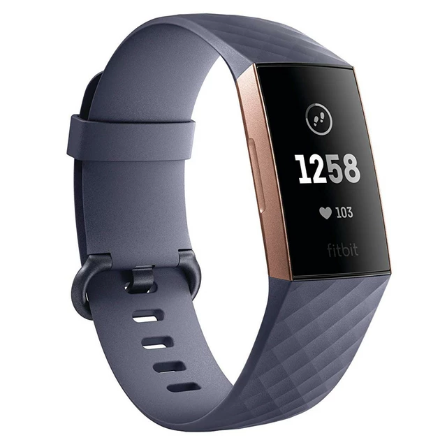 Fitbit Charge 3 okoskarkötő rose gold/szürkéskék