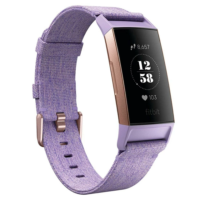 Fitness náramek Fitbit Charge 3 Lavender Woven