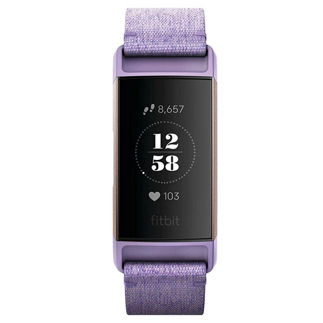 Fitbit Charge 3 Lavender Woven Fitness-Armband