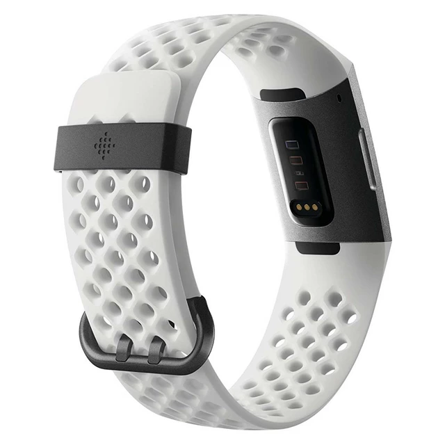 Fitbit Charge 3 Graphite/White Silicone Fitness-Armband