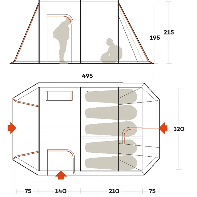 Tent FERRINO Chanty 5 Deluxe